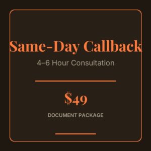 Same-Day Callback 4-6 Hour Consultation Package