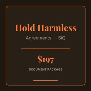 Hold Harmless Agreements - SiQ